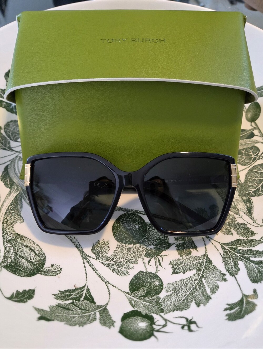 Tory Burch Black Oversized Square Sunglasses